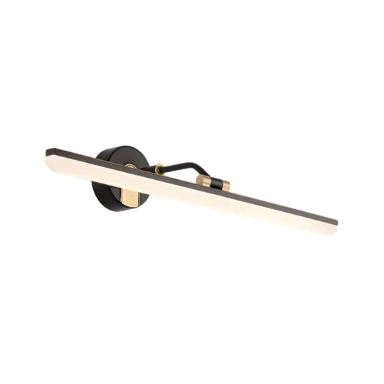 Sleek Led Vanity Wall Light In Black/Gold For Modern Bathrooms