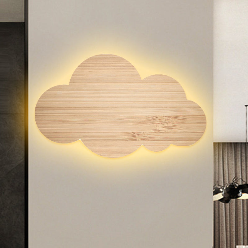 Colorful Cartoon Led Cloud Wall Sconce With Metallic Shade - Pink Yellow Blue