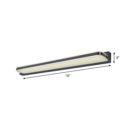 Modern Led Vanity Wall Sconce - Nickel Finish With Stainless-Steel Shade In Warm/White Light 16/19.5