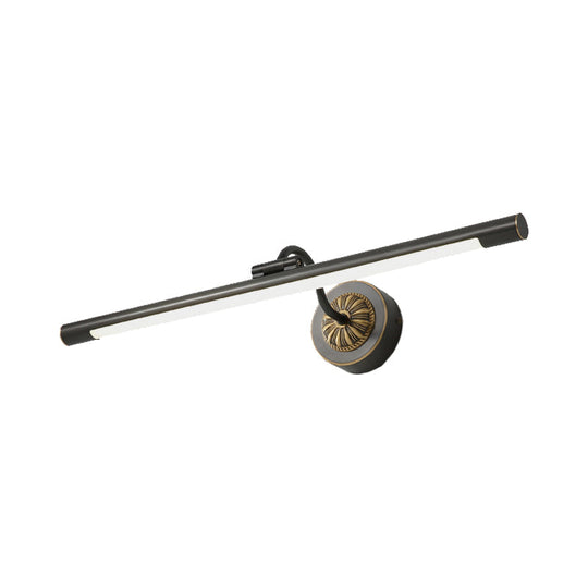 Sleek Black/Gold Vanity Light Fixture - Simplicity Streamlined Design Led Wall Lighting For Dressing