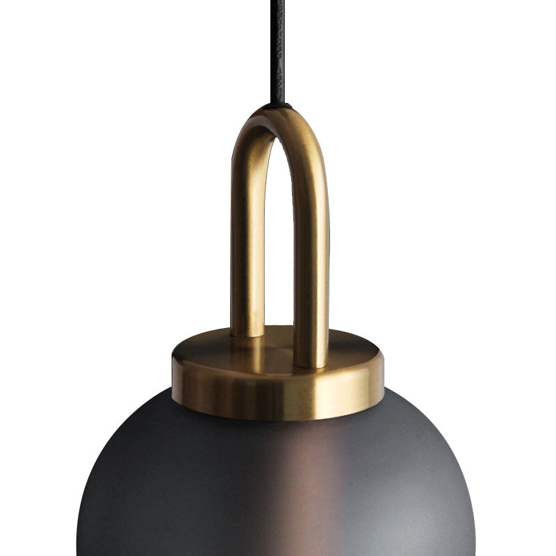 Post-Modern Dining Room Pendant Light With Clear/Smoky Glass Shade - 1 5’/6’ Wide