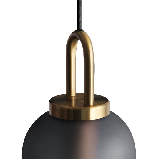 Post-Modern Dining Room Pendant Light With Clear/Smoky Glass Shade - 1 5’/6’ Wide