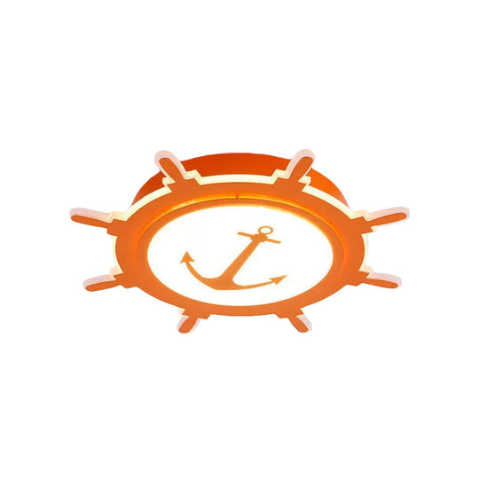 Colorful Cartoon Rudder Led Ceiling Lamp For Girls Bedroom