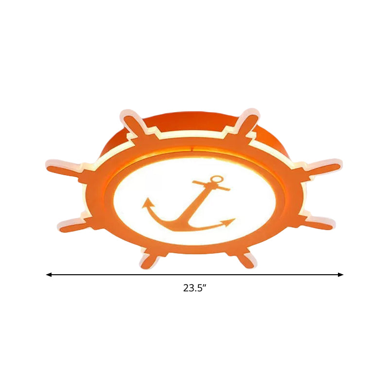 Colorful Cartoon Rudder Led Ceiling Lamp For Girls’ Bedroom