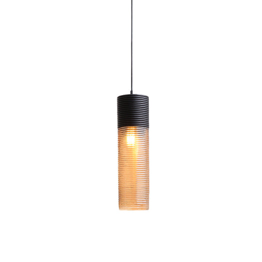 Amber Glass Contemporary Pendant Light For Hotel Dining Table