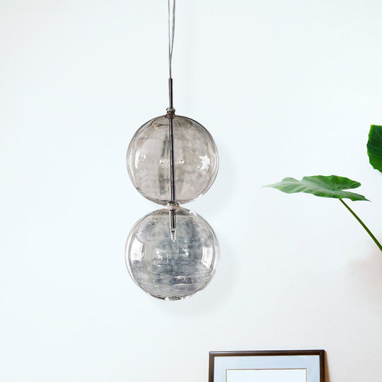 Clear Glass Gourd Pendant Light For Office And Hallway - Simple Elegant