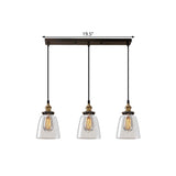 Smoked Glass Multi-Light Pendant Industrial Coffee Shop Hanging Lamp - Cone/Bowl Style |