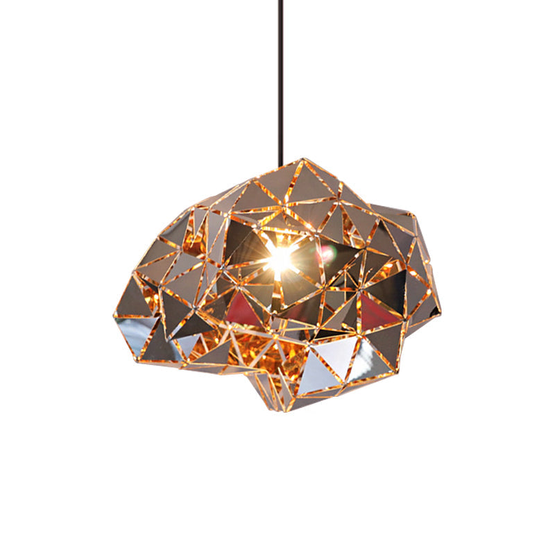Metallic Polyhedron Pendant Light - Modern Hanging Lamp For Dining Table 1