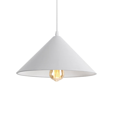 Macaron Style Metallic Pendant Light Fixture - Conic Shade Coffee Shop Ceiling Lamp (1 Bulb
