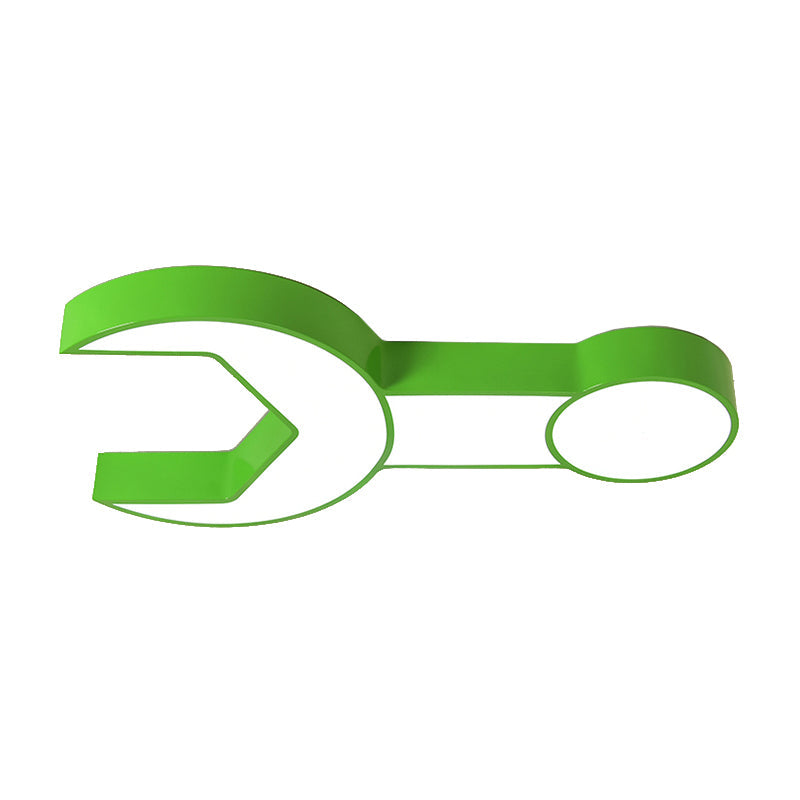 Wrench Shape Ceiling Mount Light: Charming Acrylic Fixture For Kindergarten Bedroom