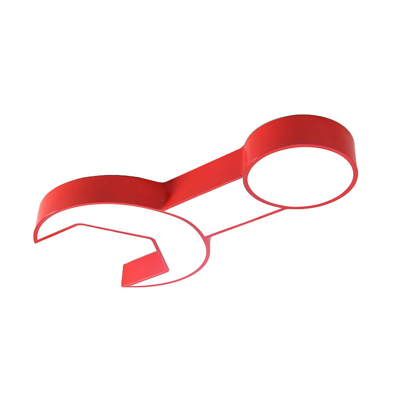 Wrench Shape Ceiling Mount Light: Charming Acrylic Fixture For Kindergarten Bedroom