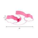 Acrylic Cloud And Moon Nursery Ceiling Light Fixture For Kindergarten Nursing Room