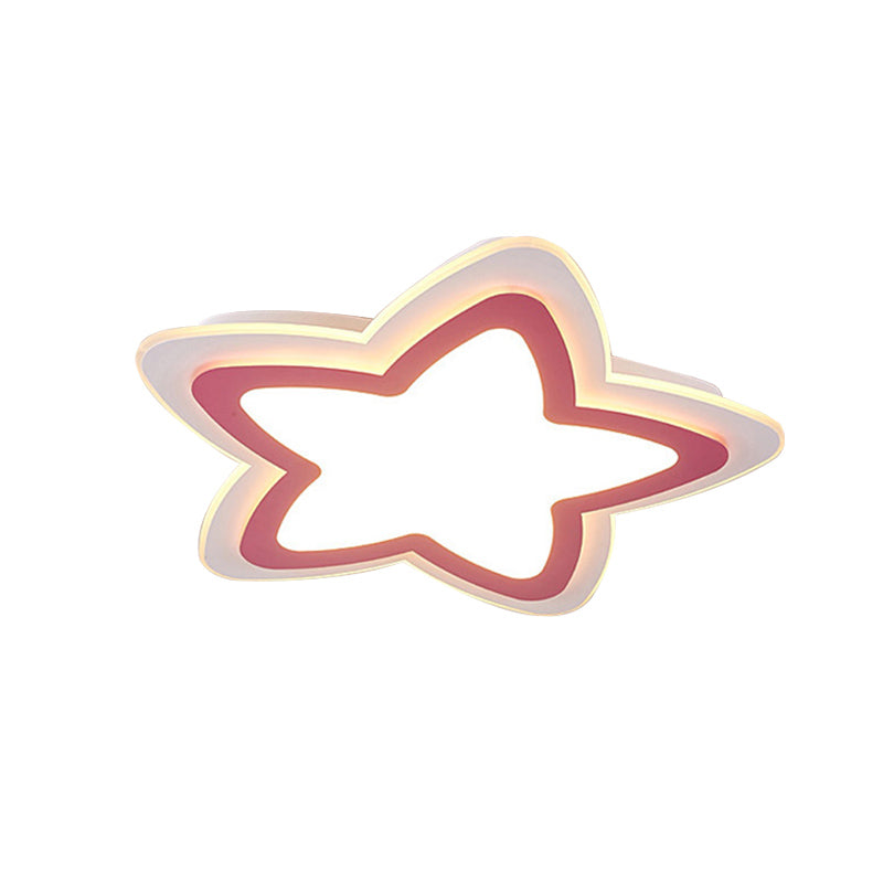 Modern Slim Star Panel Ceiling Light For Study Room - Acrylic Flush Mount Lamp