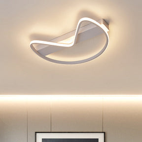 Nordic Style Flush Mount Foyer Kitchen Ceiling Light With Bow Shaped Metal Design White / 16’