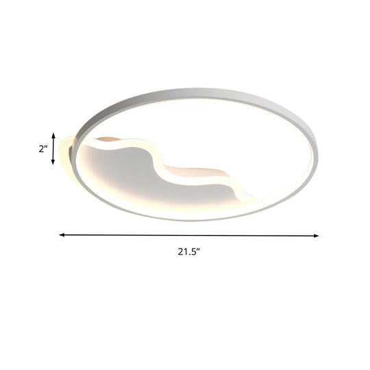 Modern Acrylic Mountain Flush Ceiling Light For Dining Room