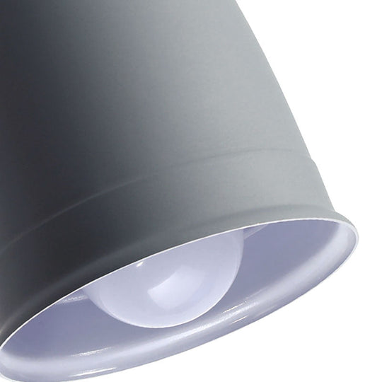 Nordic Metal Pendant Ceiling Light - Black/Grey/White With 1