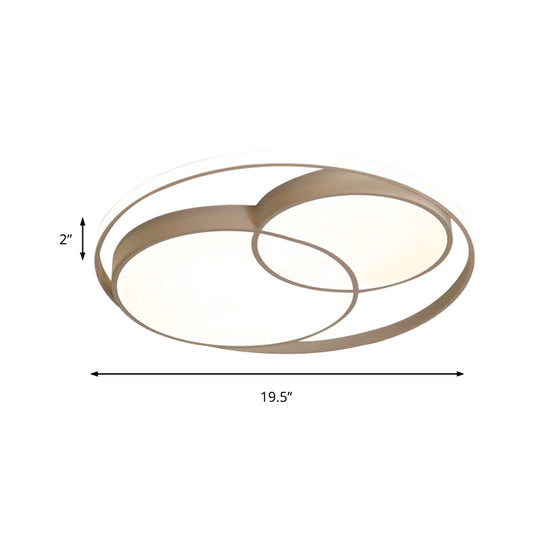 Modern Acrylic Snowman Ceiling Light - Stylish Flush Mount For Study Room & Kitchen