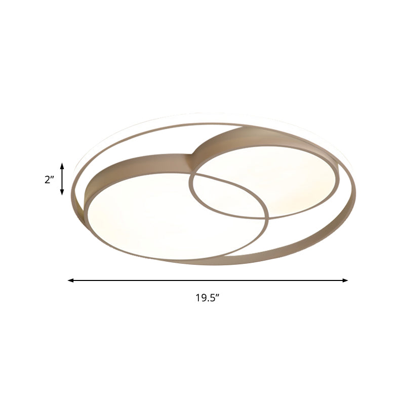 Modern Acrylic Snowman Ceiling Light - Stylish Flush Mount For Study Room & Kitchen