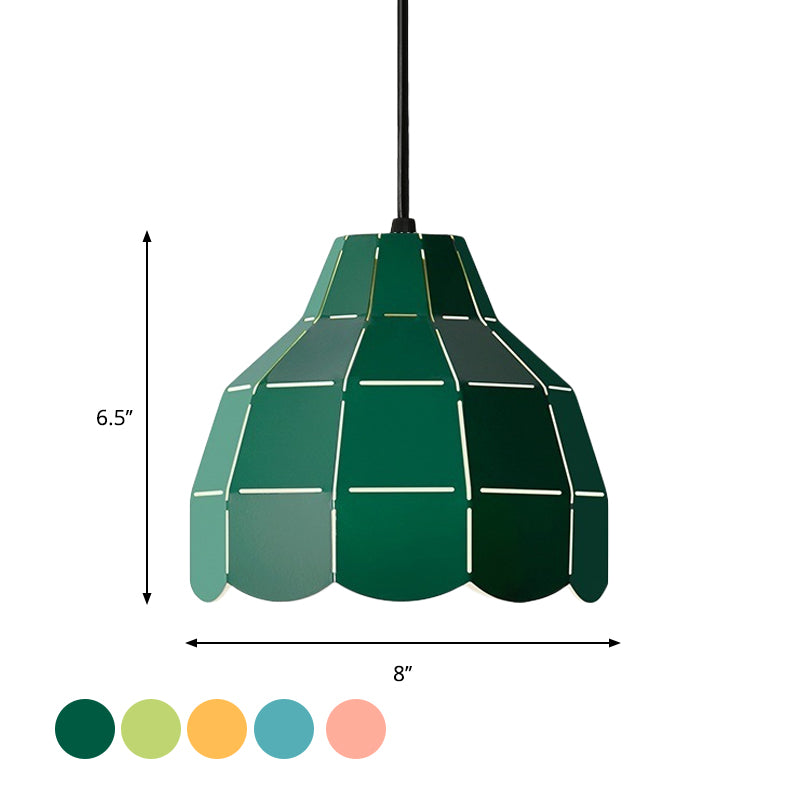 Macaron Scallop Dome Pendant Light - Pink/Yellow/Blue Perfect For Living Room