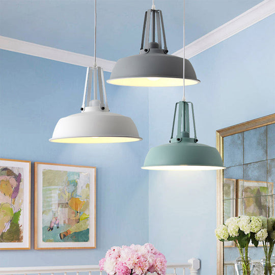 Kit de suspension Drum - Métal minimaliste 1 lampe - Disponible en diamètre 14"/18" - Lampe suspendue noire/blanche/grise