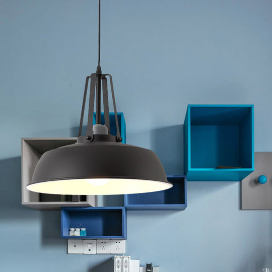 Kit de suspension Drum - Métal minimaliste 1 lampe - Disponible en diamètre 14"/18" - Lampe suspendue noire/blanche/grise