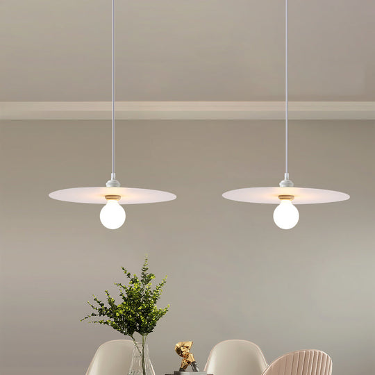 Macaron Pendant Light With Metal Disc Shade Multi Color Options And Single Bulb