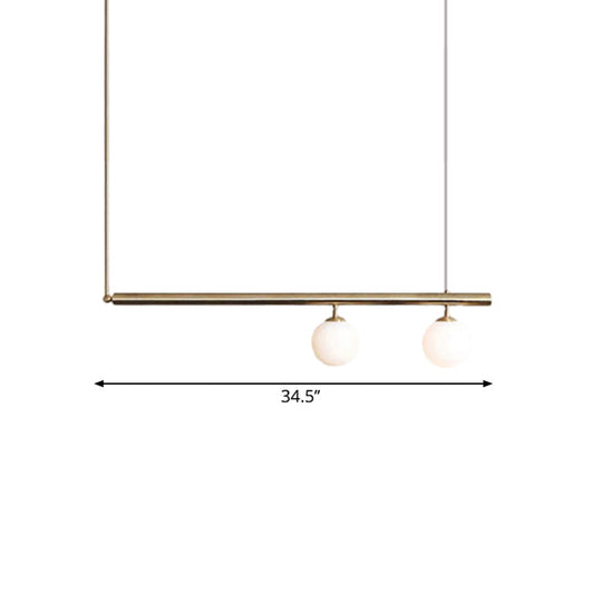 Golden Glass Shade Hanging Lamp: Post Modern Bubble Chandelier For Dining Room