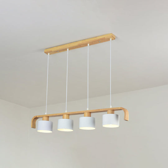 Nordic 3/4 Head Metal Island Chandelier For Dining Room & Kitchen