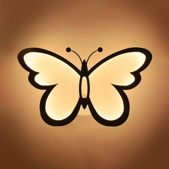 Chic Butterfly Flush Mount Light - Ideal For Girls’ Bedroom