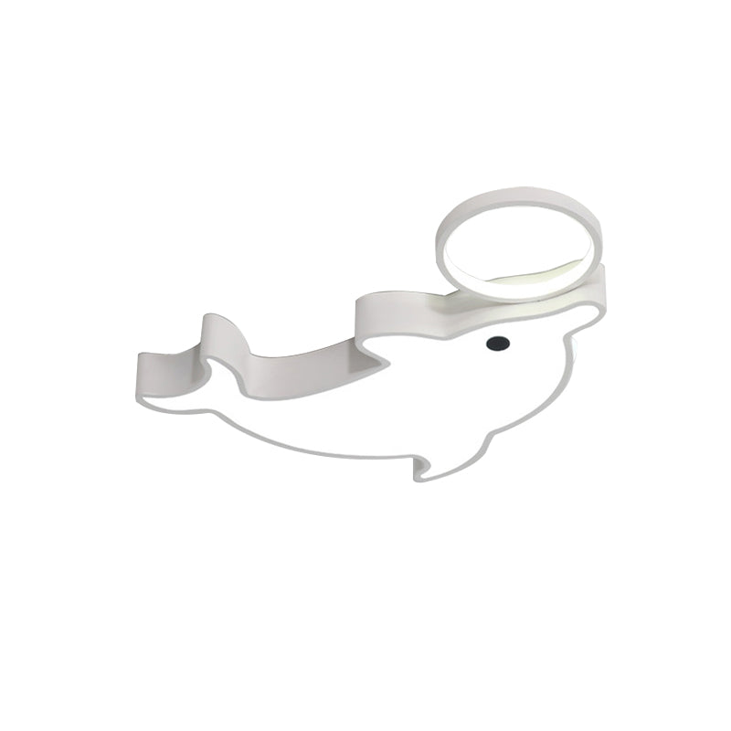 Modern Blue Flush Mount Ceiling Lamp For Baby Bedroom