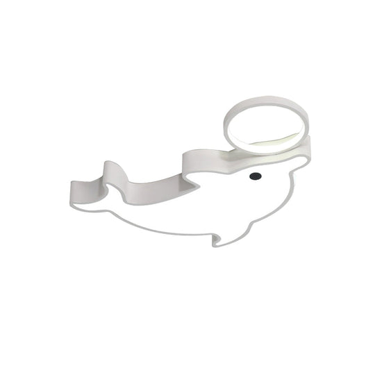 Modern Blue Flush Mount Ceiling Lamp For Baby Bedroom