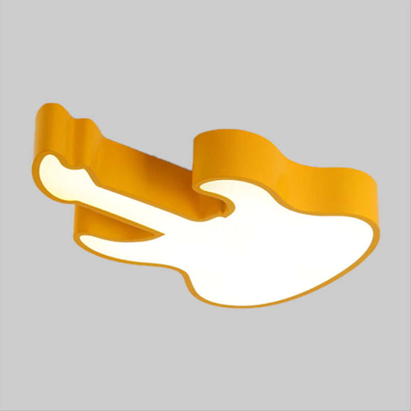 Modern Red/Yellow/Green Led Guitar Ceiling Light For Living Room