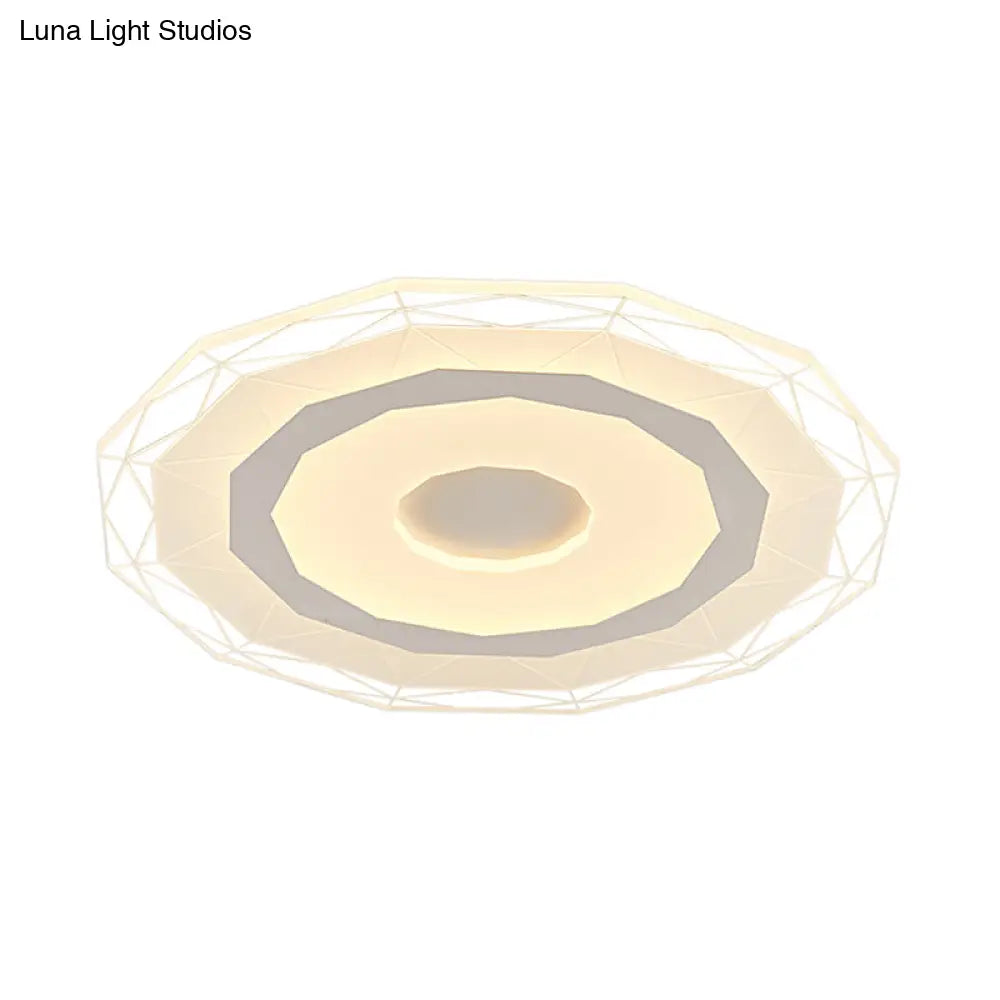 19.5’/23.5’ Ultra - Thin Ceiling Lamp Simple Style Acrylic White Led Flush Mount –