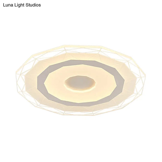 19.5’/23.5’ Ultra - Thin Ceiling Lamp Simple Style Acrylic White Led Flush Mount –