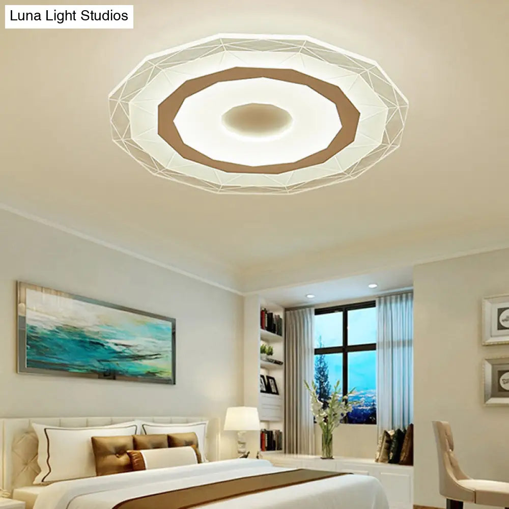 19.5’/23.5’ Ultra - Thin Ceiling Lamp Simple Style Acrylic White Led Flush Mount –