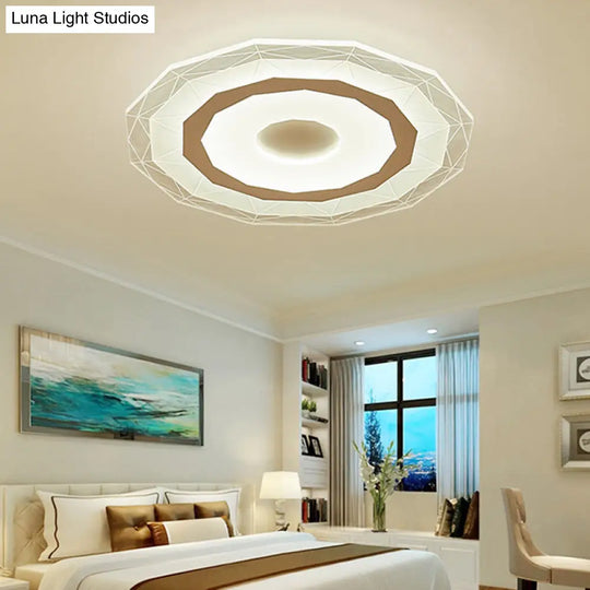 19.5’/23.5’ Ultra - Thin Ceiling Lamp Simple Style Acrylic White Led Flush Mount –