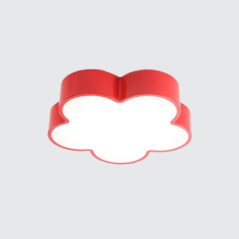 Children’s Acrylic Led Flush Mount Lamp - Fun Flower Design For Kindergarten Ceiling Light In