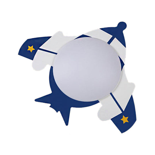 Childrens Led Ceiling Mount Light With Wooden Cartoon Pattern - Ideal For Kindergarten