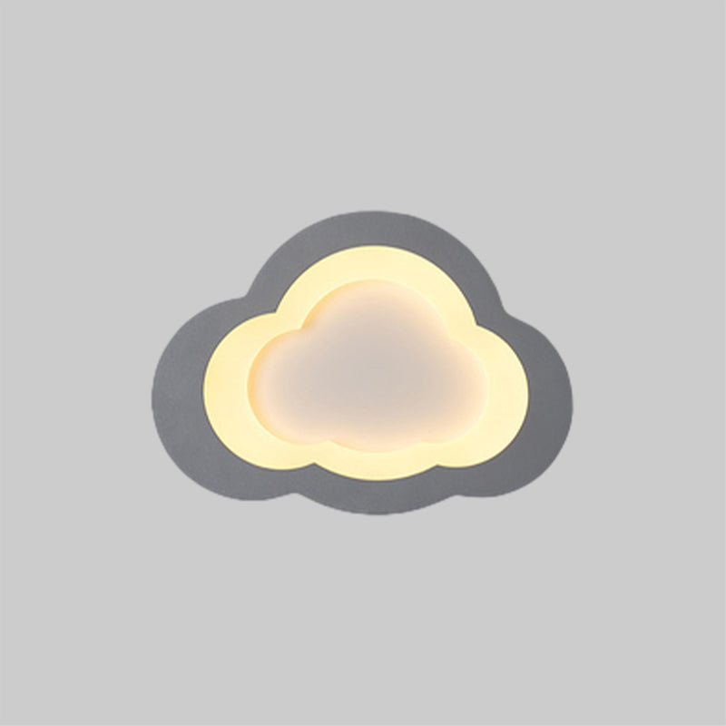 Modern Acrylic Led Flush Mount Cloud Ceiling Light For Play Room