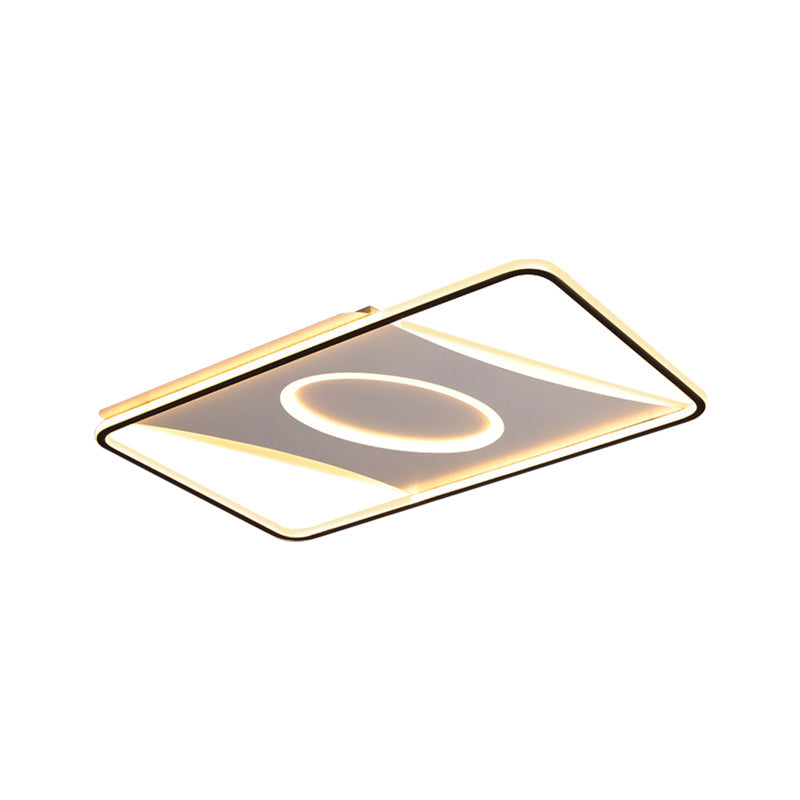 Square Nordic Flush Mount Light With Integrated Led And Warm/White Options 16 - 35.5’ Widths