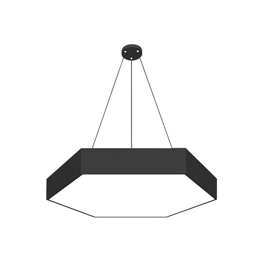 Modern Round Acrylic Led Pendant Light - 18 31.5 39 W Black Ceiling Lamp For Restaurants / B