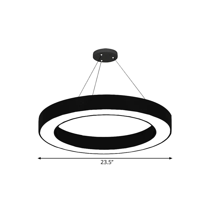 Suspension LED circulaire en noir