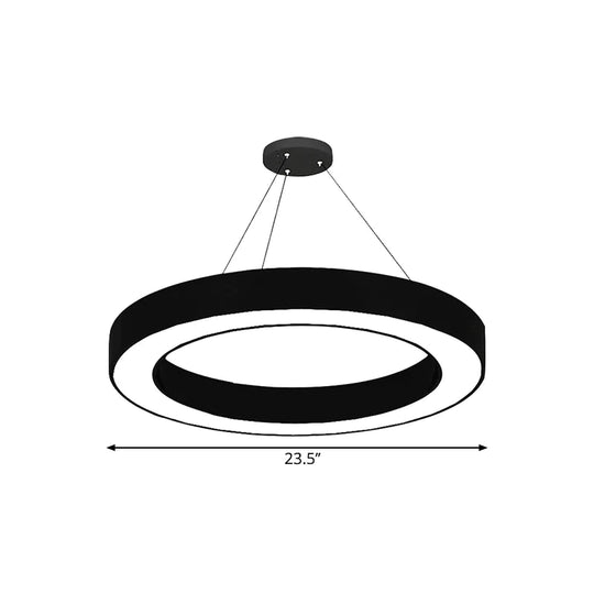 Suspension LED circulaire en noir