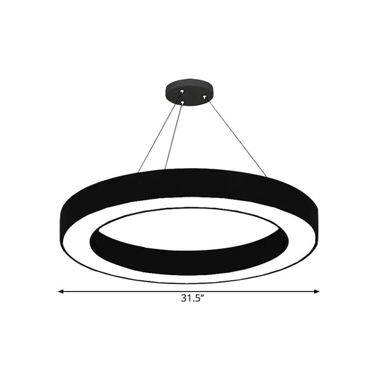 Suspension LED circulaire en noir