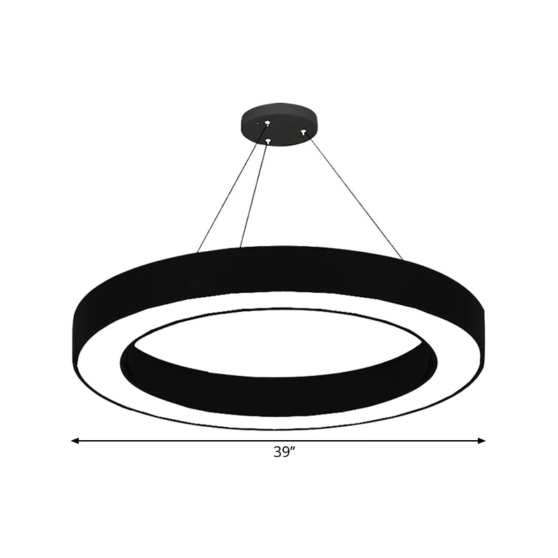 Suspension LED circulaire en noir