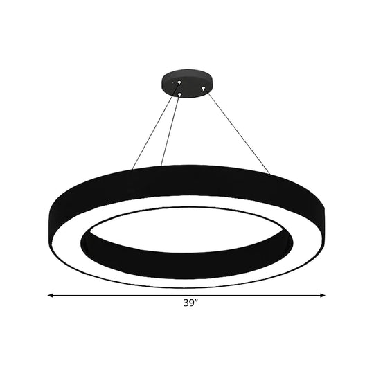Suspension LED circulaire en noir