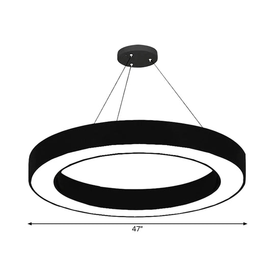 Suspension LED circulaire en noir