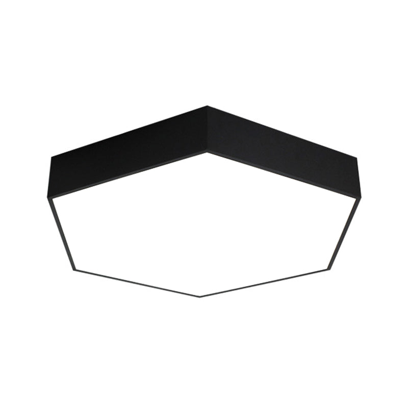 Modern Honeycomb Acrylic Led Ceiling Lamp - Black Flush Mount For Office (18’/23.5’/47’ W) / 18’