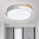 Round Flush Mount Modern Metallic Led Lighting - 19.5/25.5 Diameter Black/White Warm/White Light