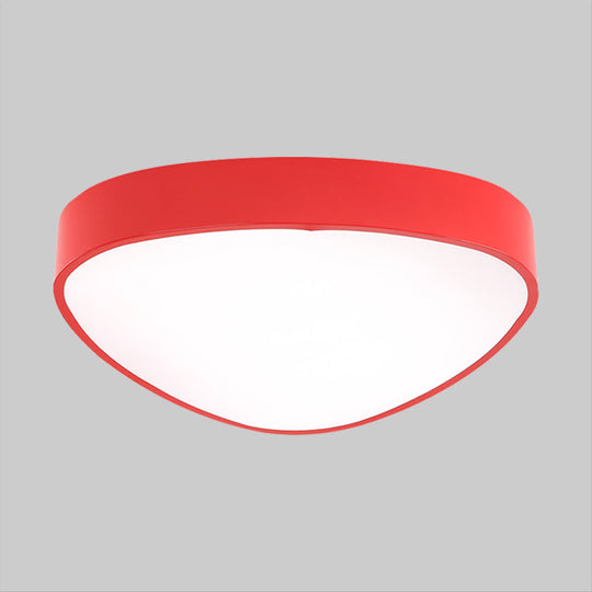 Modern Led Triangle Ceiling Lamp - Red/Blue/Green Acrylic Flush Mount For Hallway